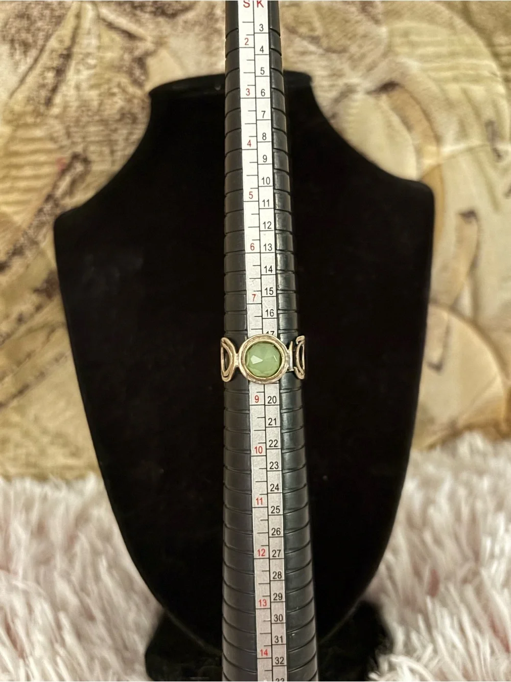 925 Sterling Silver Vintage Gemstone Ring - Size 8 *Broken*